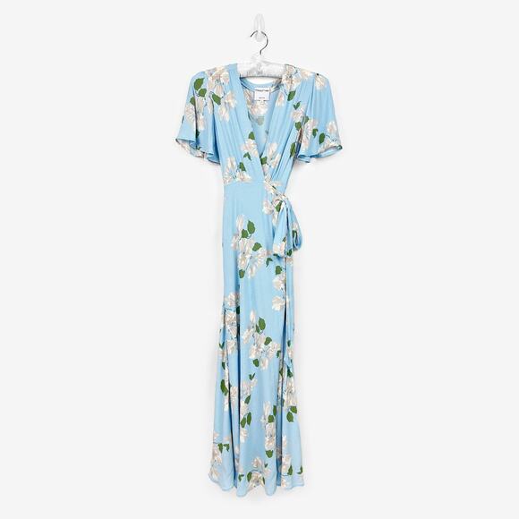 Privacy Please Dresses & Skirts - Privacy Please Plaza Maxi Dress Small Gramont Blue Floral Boho Cottage Girlcore